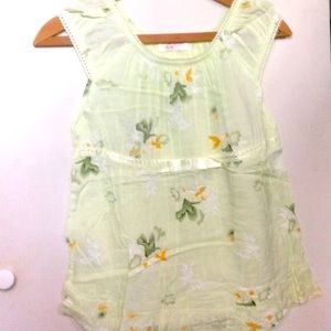 New Without Tags Green Floral Pajama Set